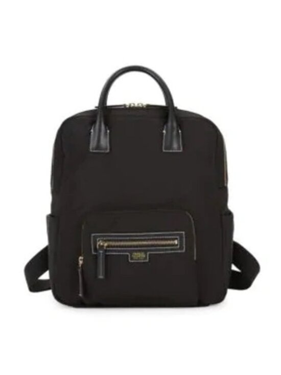 Frances Valentine Casey Black Nylon Backpack w/ Leather Trim Pristine & RARE main image 12